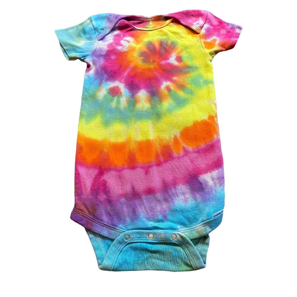 Rainbow Spiral Tie Dye Baby Bodysuit || 3T